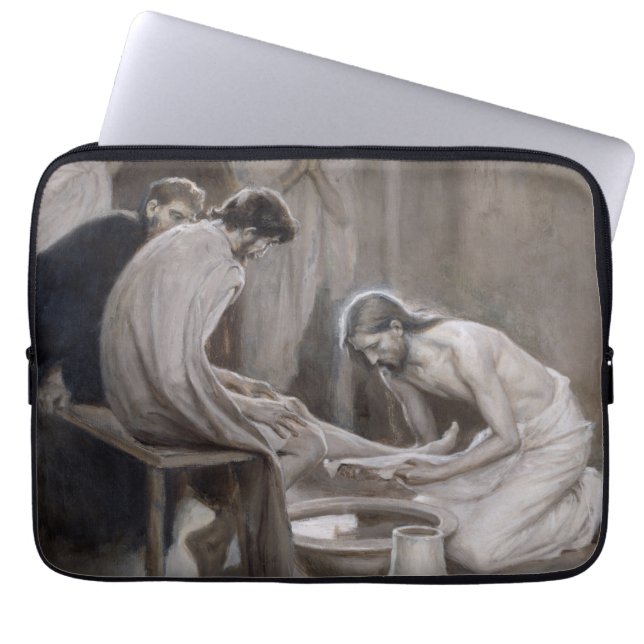 Albert Edelfelt - Jesus Washing Feet of Disciples Laptopschutzhülle (Vorderseite)