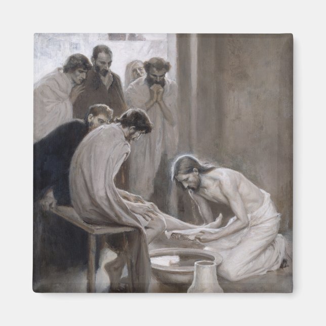 Albert Edelfelt - Jesus Washing Feet of Disciples Magnet (Vorne)