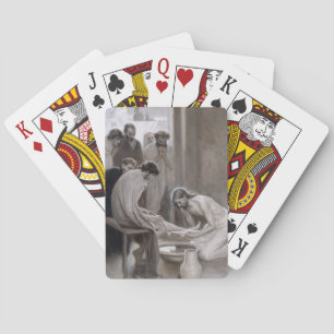 Albert Edelfelt - Jesus Washing Feet of Disciples Spielkarten