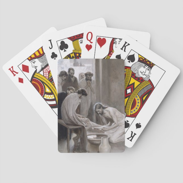 Albert Edelfelt - Jesus Washing Feet of Disciples Spielkarten (Rückseite)