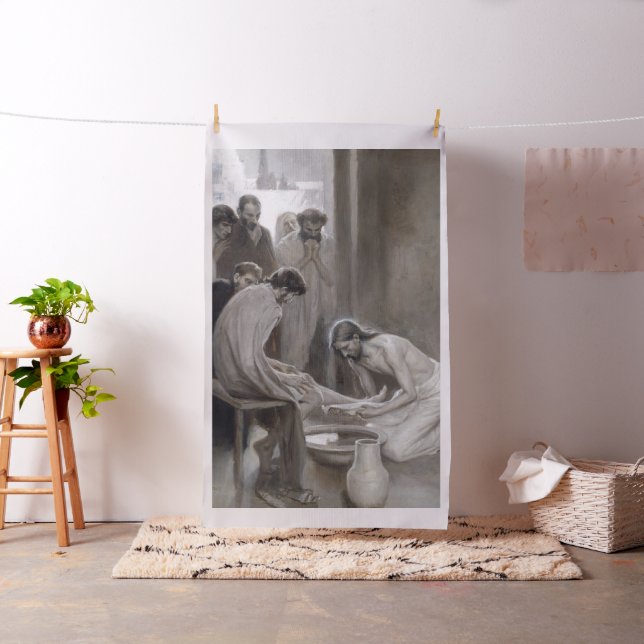 Albert Edelfelt - Jesus Washing Feet of Disciples Stoff (Beispiel)