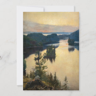 Albert Edelfelt - Kaukola Ridge at Sunset Dankeskarte