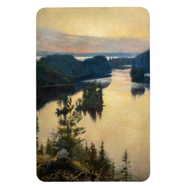 Albert Edelfelt - Kaukola Ridge at Sunset Magnet (Vertikal)