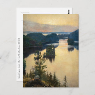 Albert Edelfelt - Kaukola Ridge at Sunset Postkarte