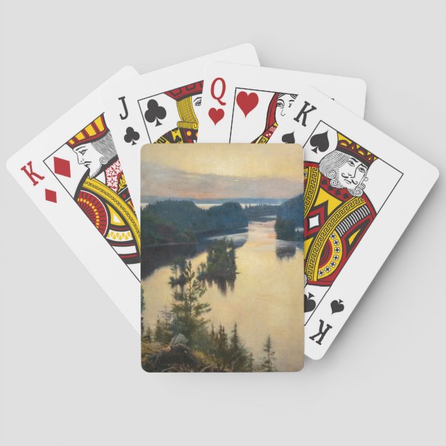 Albert Edelfelt - Kaukola Ridge at Sunset Spielkarten (Rückseite)