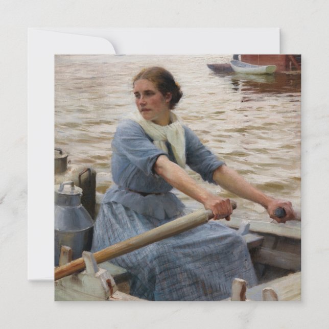 Albert Edelfelt - La Laitiere Einladung (Vorderseite)