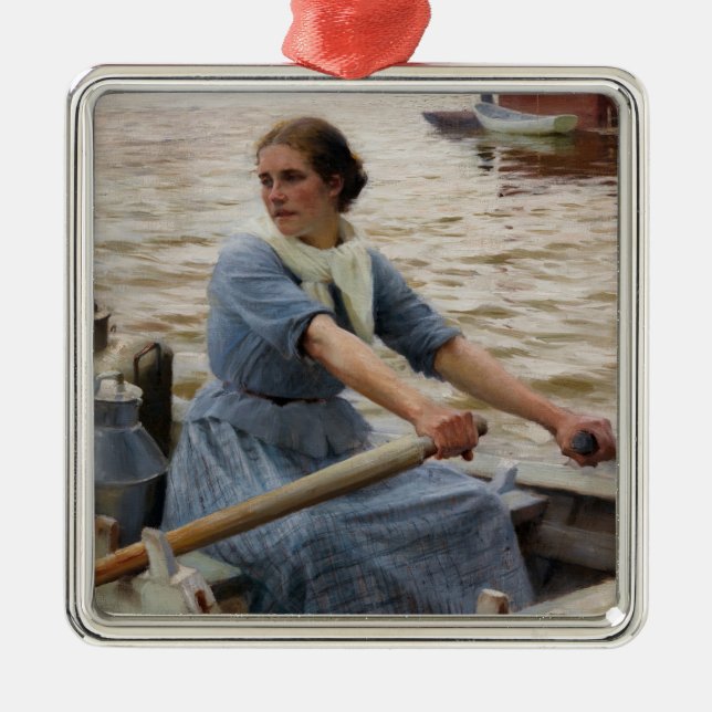 Albert Edelfelt - La Laitiere Ornament Aus Metall (Vorne)