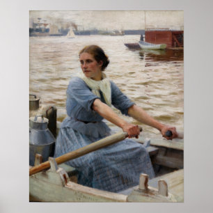 Albert Edelfelt - La Laitiere Poster