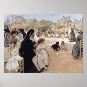 Albert Edelfelt - Luxembourg Gardens, Paris Poster
