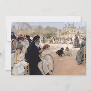 Albert Edelfelt - Luxemburggärten, Paris Einladung