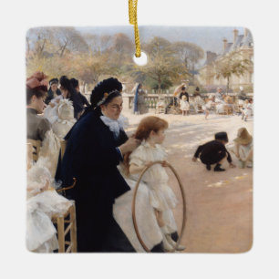 Albert Edelfelt - Luxemburggärten, Paris Keramikornament