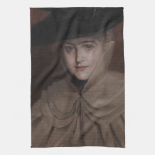 Albert Edelfelt - Portrait einer jungen Frau Geschirrtuch