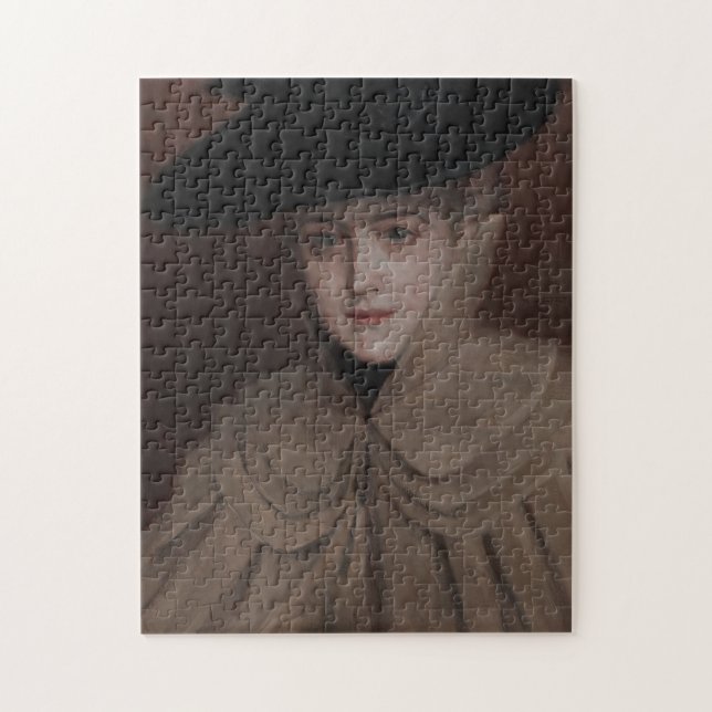 Albert Edelfelt - Portrait einer jungen Frau Puzzle (Vertikal)