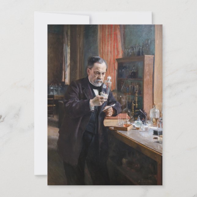 Albert Edelfelt - Portrait von Louis Pasteur Einladung (Vorderseite)