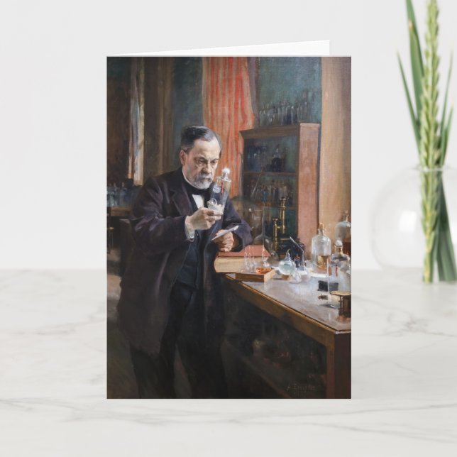 Albert Edelfelt - Portrait von Louis Pasteur Karte (Vorderseite)