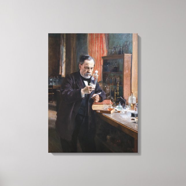 Albert Edelfelt - Portrait von Louis Pasteur Leinwanddruck (Vorderseite)