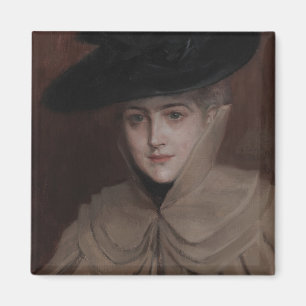 Albert Edelfelt - Porträt einer jungen Frau Magnet