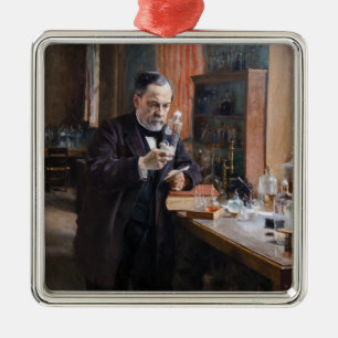 Albert Edelfelt - Porträt von Louis Pasteur Ornament Aus Metall