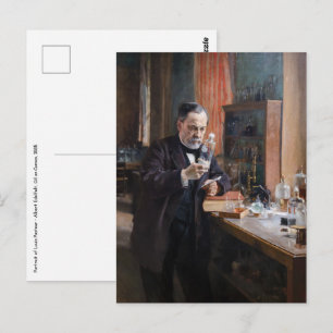 Albert Edelfelt - Porträt von Louis Pasteur Postkarte