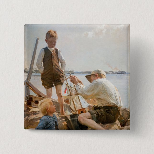 Albert Edelfelt - Schiffsbauer Button (Vorderseite)