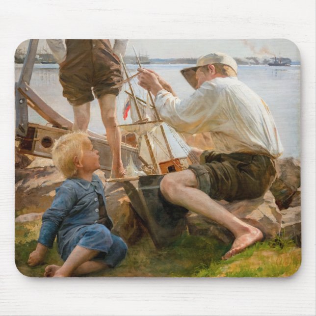 Albert Edelfelt - Schiffsbauer Mousepad (Vorne)