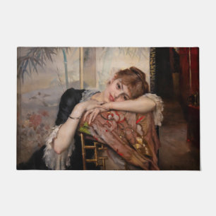 Albert Edelfelt - The Parisienne / Virginie Fußmatte