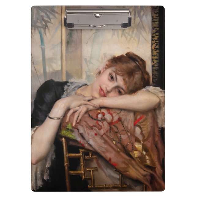 Albert Edelfelt - The Parisienne / Virginie Klemmbrett (Vorderseite)