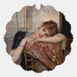 Albert Edelfelt - The Parisienne / Virginie Ornament Karte