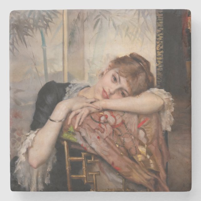 Albert Edelfelt - The Parisienne / Virginie Steinuntersetzer (Vorderseite)