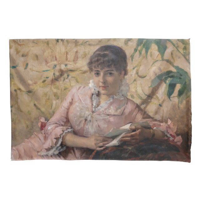Albert Edelfelt - The Reading Parisienne Kissenbezug (Vorderseite)
