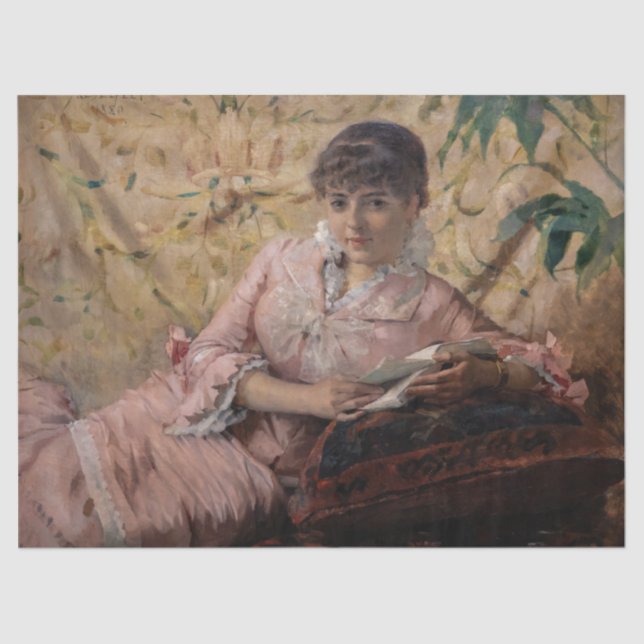 Albert Edelfelt - The Reading Parisienne Seidenpapier (Vorderseite)