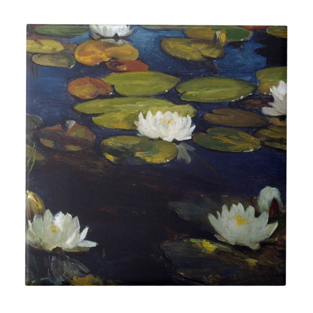 Albert Edelfelt - Water Lilies, Studie Fliese (Vorderseite)