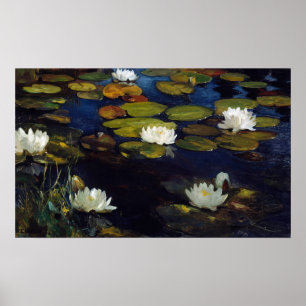 Albert Edelfelt - Water Lilies, Studie Poster