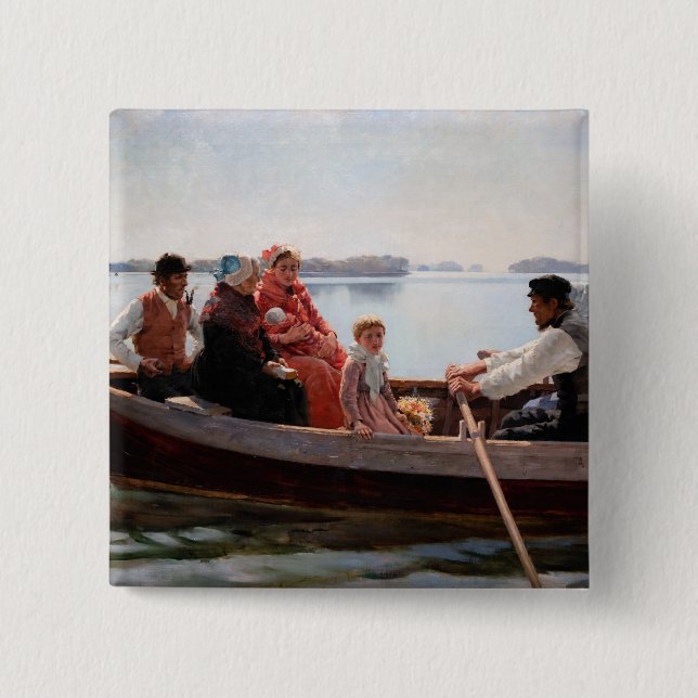 Albert Edelfelt - Zur Taufe Button (Vorderseite)