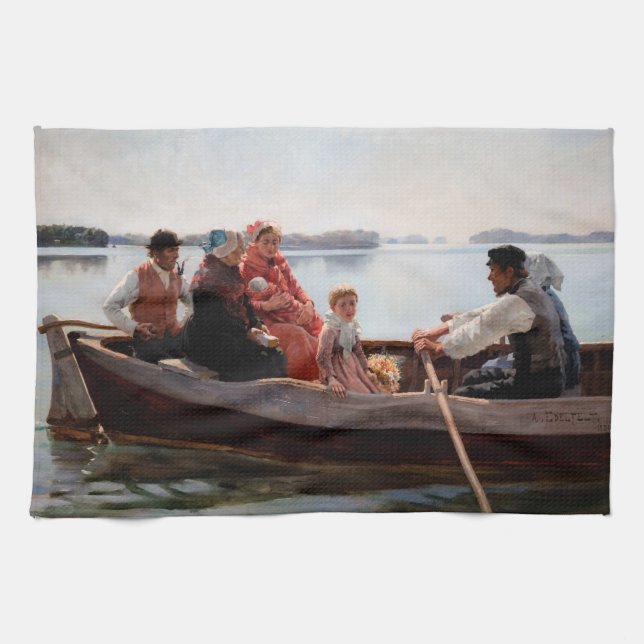 Albert Edelfelt - Zur Taufe Geschirrtuch (Horizontal)