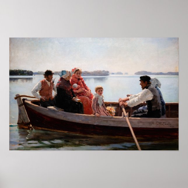 Albert Edelfelt - Zur Taufe Poster (Vorne)