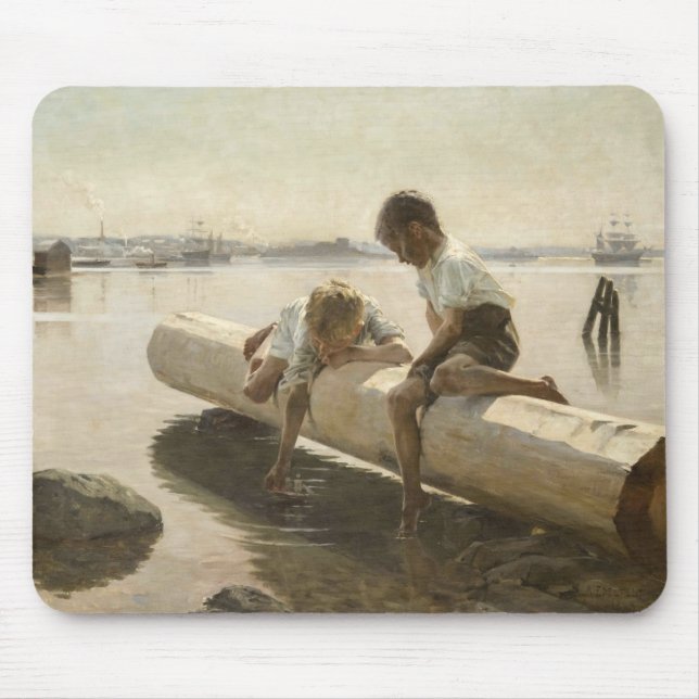 Albert Edelfelt - Zwei Jungs im Protokoll Mousepad (Vorne)