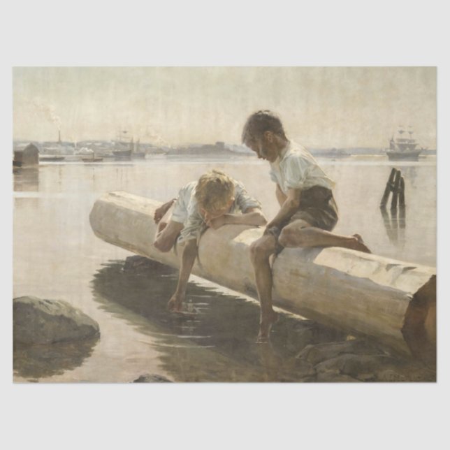 Albert Edelfelt - Zwei Jungs im Protokoll Seidenpapier (Vorderseite)