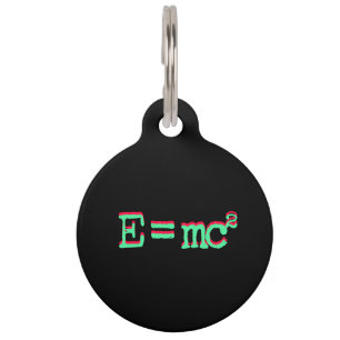 Albert Einstein E = mc² Relativitätstheorie dogs Haustiermarke