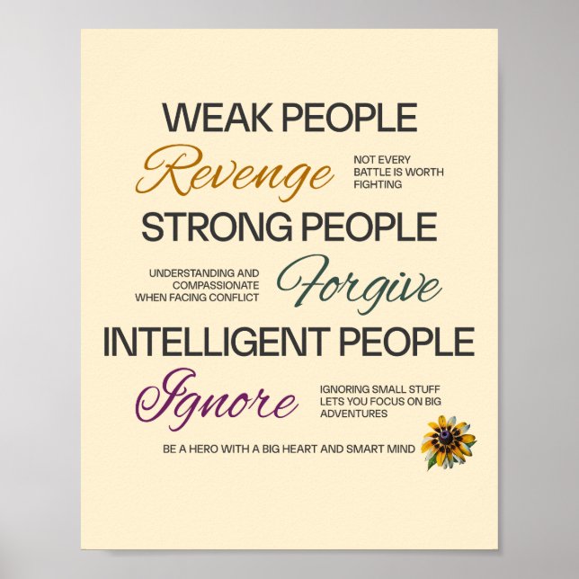 Albert Einstein Forgive Ignore Growth Wisdom Quote Poster (Vorne)