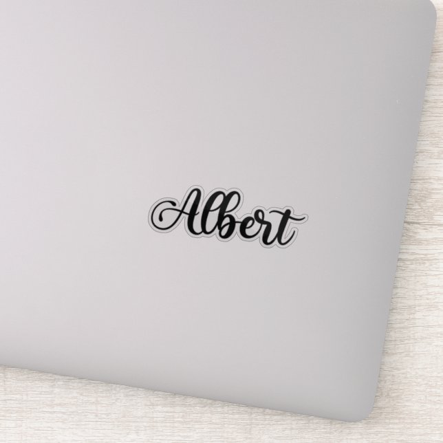 Albert Name - Handgeschriebene Kalligrafie Aufkleber (Detail)