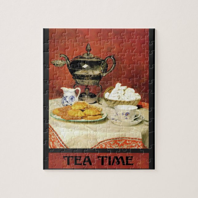 Albert Samuel Anker ~ Teatime-Postkarte Puzzle (Vertikal)