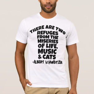ALBERT SCHWEITZER CAT-KATZEN UND MUSIK-T - SHIRT