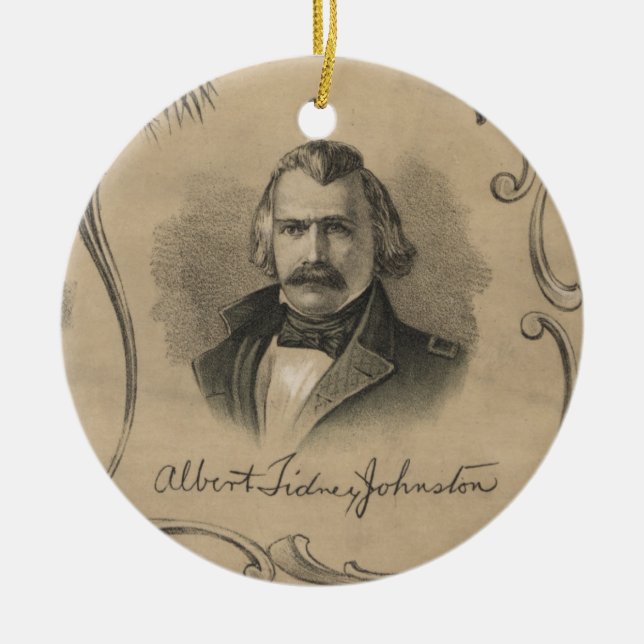 Albert Sidney Johnston Keramik Ornament (Vorne)