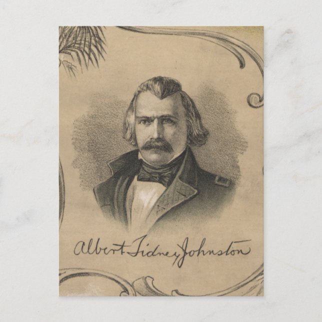 Albert Sidney Johnston Postkarte (Vorderseite)