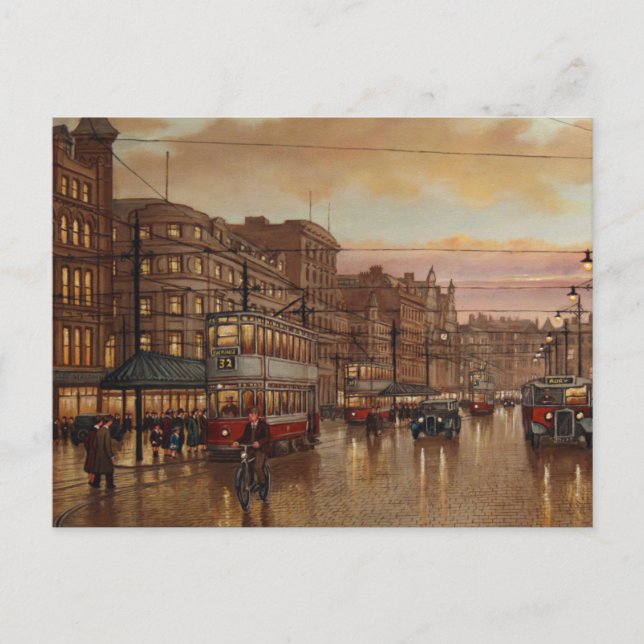 Albert Square Manchester STEVEN SCHOLES Postkarte (Vorderseite)