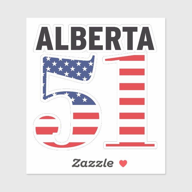 Alberta 51. American Staat WEXIT Aufkleber (Blatt)