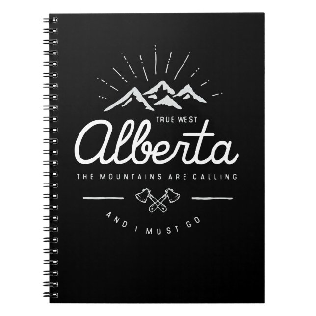 Alberta Berge rufen mich an, ich muss dunklen Mono Notizblock (Vorderseite)