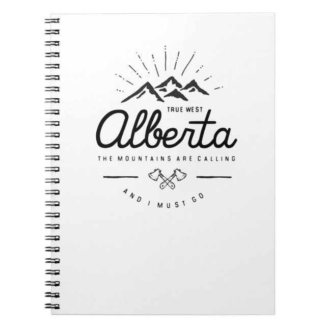 Alberta Berge rufen mich an, ich muss Monotone geh Notizblock (Vorderseite)