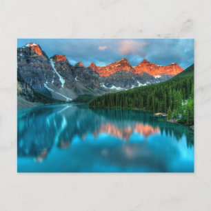Alberta Canada Blue Lake Mountain Postkarte